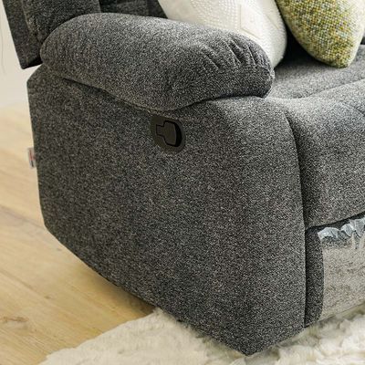 Allende 2 Seater Fabric Motion Recliner - Smoke Grey