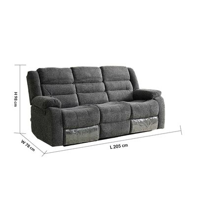 Allende 3+2+1 Seater Fabric Motion Recliner Set - Smoke Grey