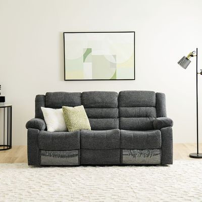 Allende 3+2+1 Seater Fabric Motion Recliner Set - Smoke Grey