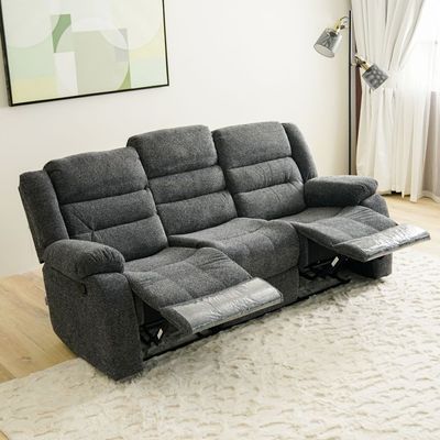 Allende 3+2+1 Seater Fabric Motion Recliner Set - Smoke Grey