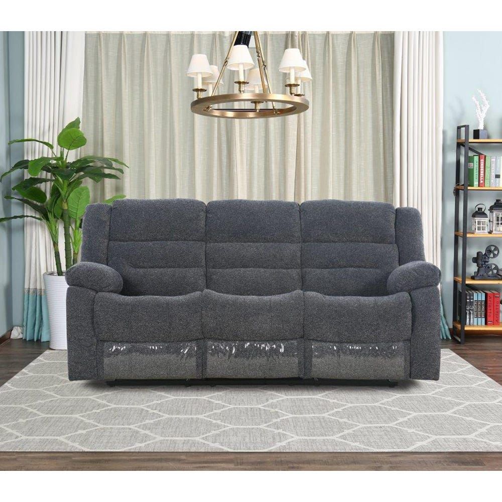 Buy Allende 3 Seater Fabric Motion Recliner Smoke Grey Online in