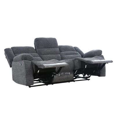 Allende 3 Seater Fabric Motion Recliner - Smoke Grey