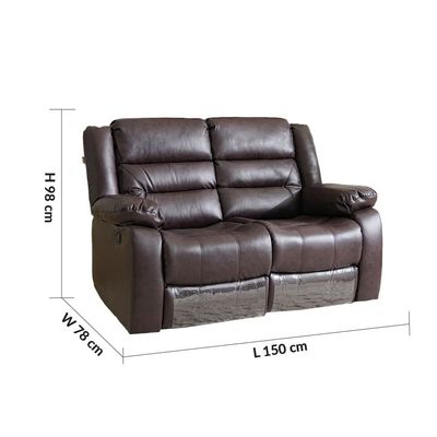 Allende 3+2+1 Seater PU Leather Motion Recliner Set - Red Brown