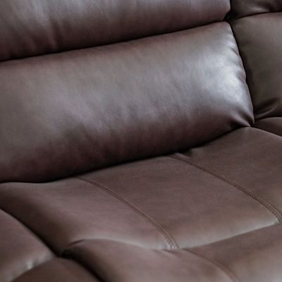 Allende 3+2+1 Seater PU Leather Motion Recliner Set - Red Brown