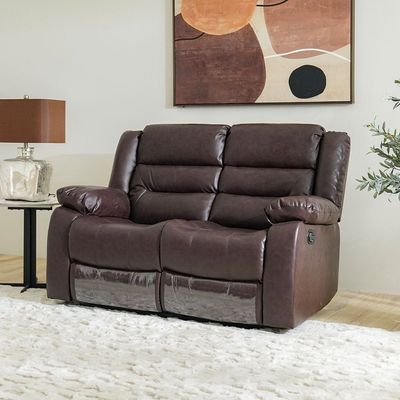 Allende 3+2+1 Seater PU Leather Motion Recliner Set - Red Brown