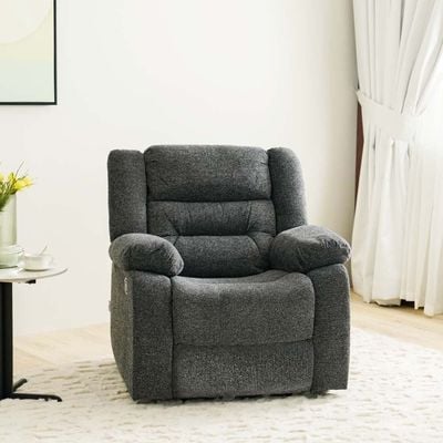 Allende 1 Seater Fabric Motion Recliner - Smoke Grey