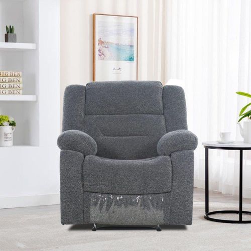 Allende 1 Seater Fabric Motion Recliner - Smoke Grey