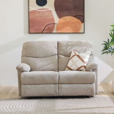 Baltimore 2 Seater Fabric Motion Recliner - Camel