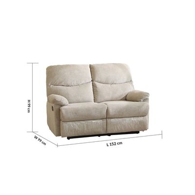 Baltimore 2 Seater Fabric Motion Recliner - Camel