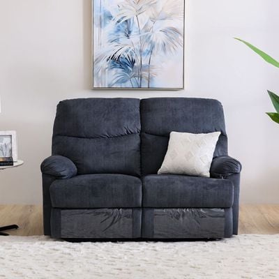 Baltimore 2 Seater Fabric Motion Recliner - Navy