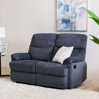 Baltimore 2 Seater Fabric Motion Recliner - Navy