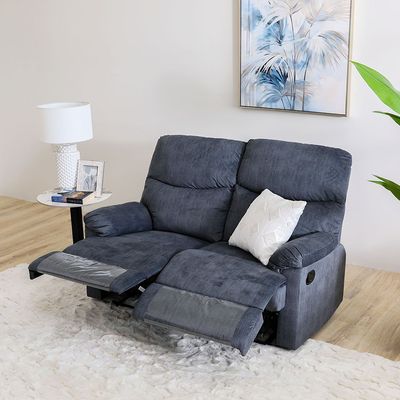 Baltimore 2 Seater Fabric Motion Recliner - Navy