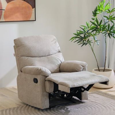 Baltimore 1 Seater Fabric Motion Recliner - Camel