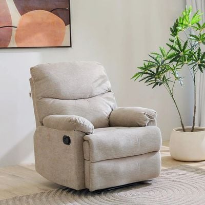 Baltimore 1 Seater Fabric Motion Recliner - Camel