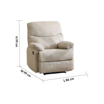 Baltimore 1 Seater Fabric Motion Recliner - Camel