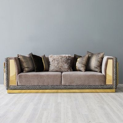 Leon 3-Seater Fabric Sofa
