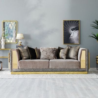 Leon 3-Seater Fabric Sofa