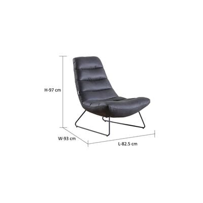 Milford L 88 x W 82 x H 95 cm 1-Seater Faux Leather Lounger - 2 Years Warranty