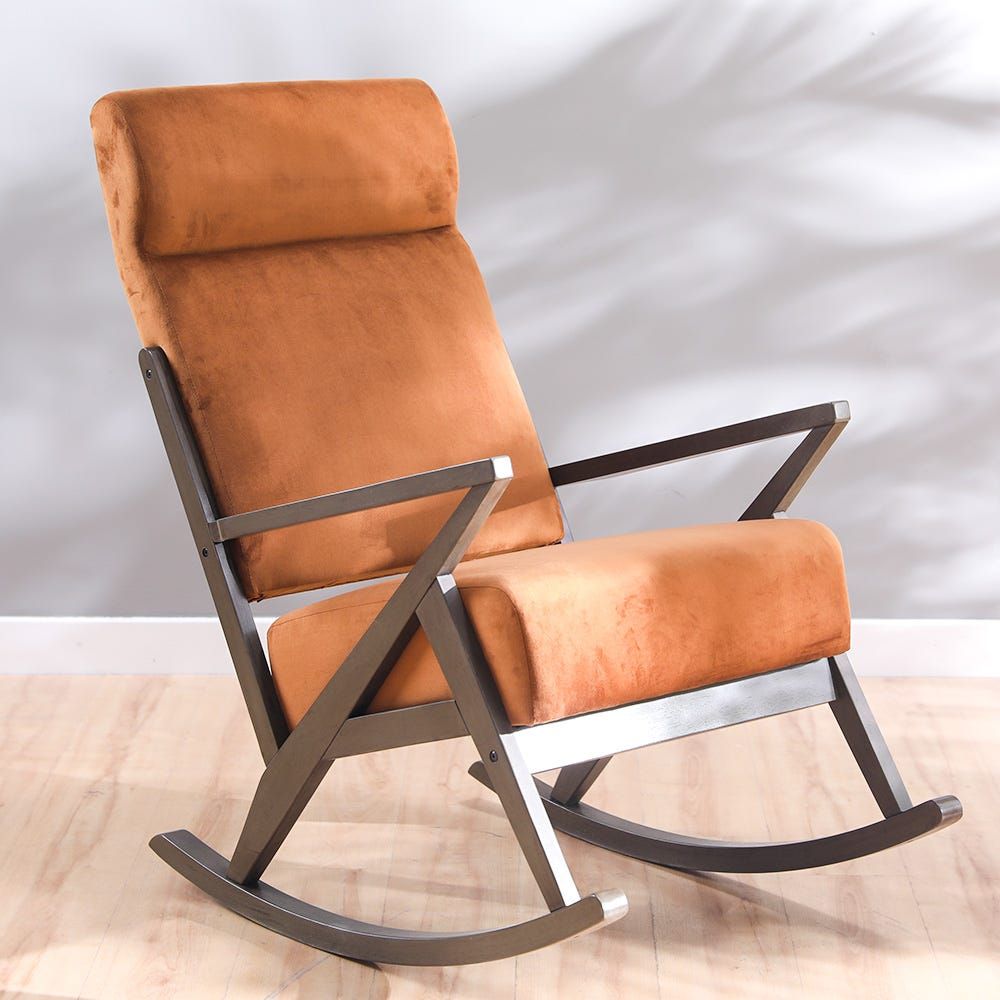 Leather rocking outlet chair