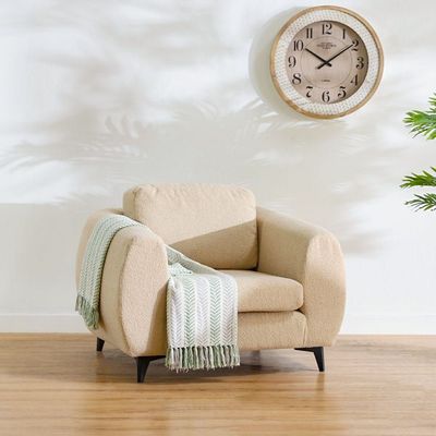 أريكة قماشية بمقعد واحد من لونا - بني
