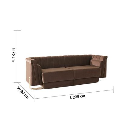 Oscar 3-Seater Fabric Sofa