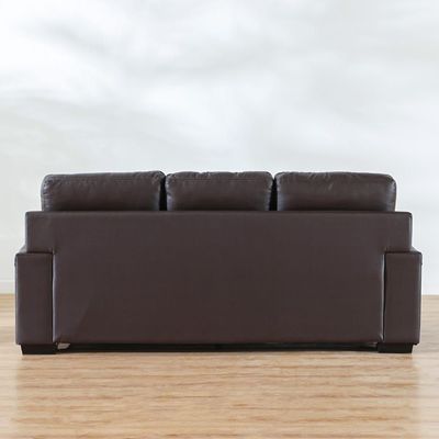 Vegas 3+2+1 Seater Half Leather Sofa-Brown