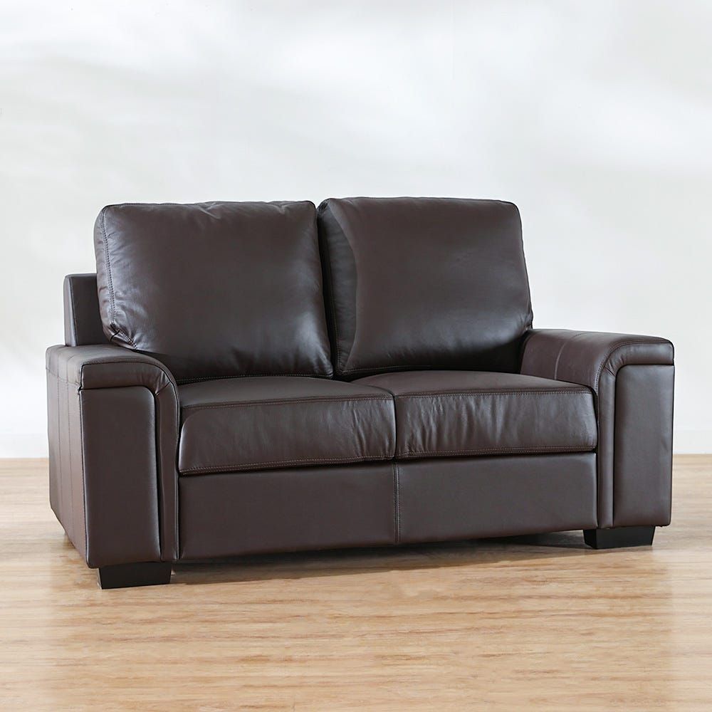 Leather sofa deals with wooden frame