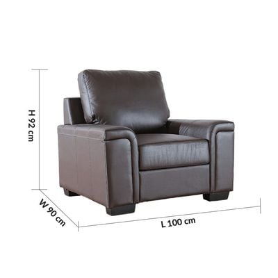 Vegas 1-Seater Half Leather Sofa