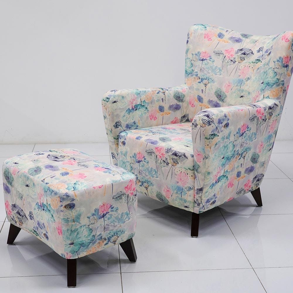 Floral ottoman outlet