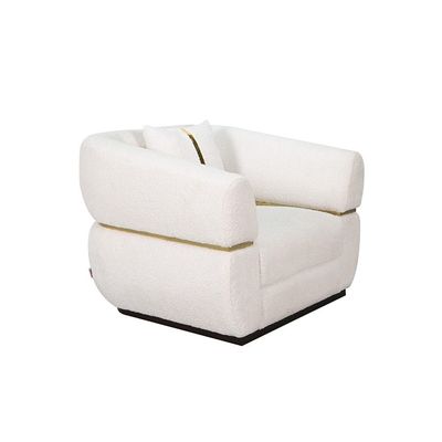 Duncan 1 Seater Fabric Sofa - White