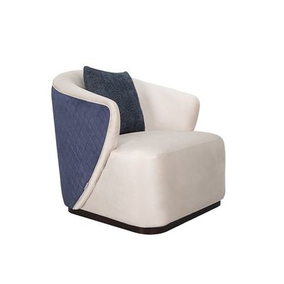 أريكة قماشية بمقعد واحد من درايتون - رمادي بارد / أزرق