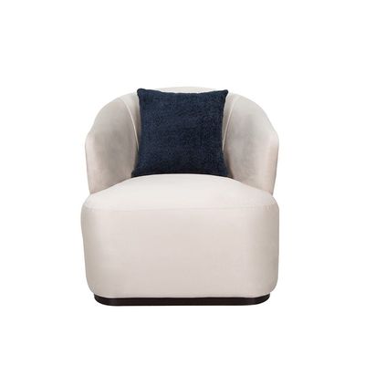 Drayton 1 Seater Fabric Sofa - Light Grey / Blue