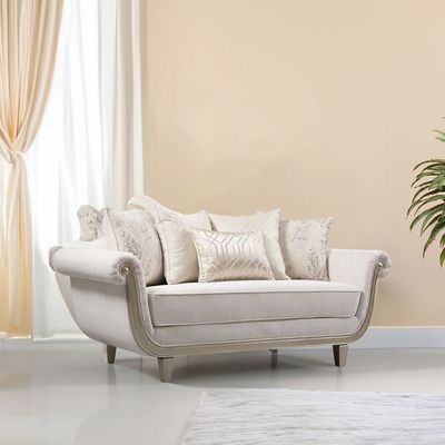 Bunbury 5-Seater Fabric Sofa Set - Beige - With 2-Year Warranty