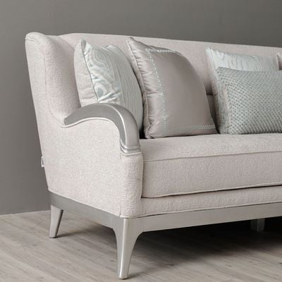 Busselton 7-Seater Fabric Sofa Set - Grey - With 2-Year Warranty