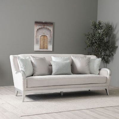 Busselton 7-Seater Fabric Sofa Set - Grey - With 2-Year Warranty