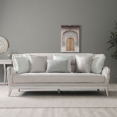 Busselton 3 Seater Fabric Sofa - Grey