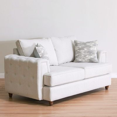 Moscow 2 Seater Fabric Sofa - Light Grey