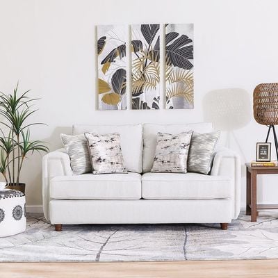 Moscow 2 Seater Fabric Sofa - Light Grey