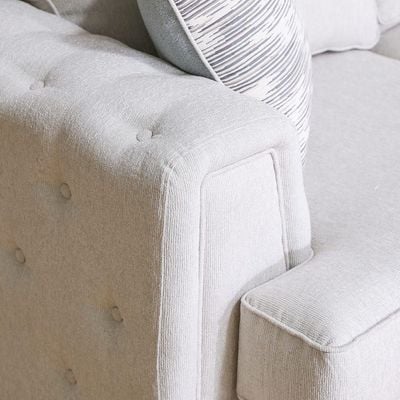 Moscow 2 Seater Fabric Sofa - Light Grey