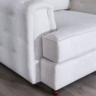 Moscow 1 Seater Fabric Sofa - Light Grey