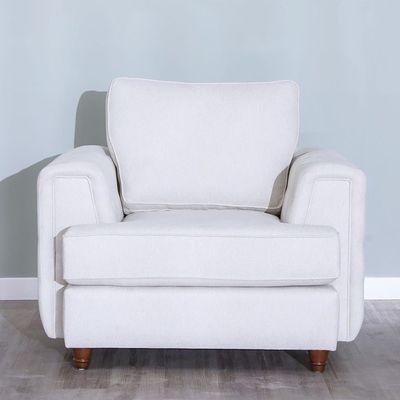 Moscow 1 Seater Fabric Sofa - Light Grey