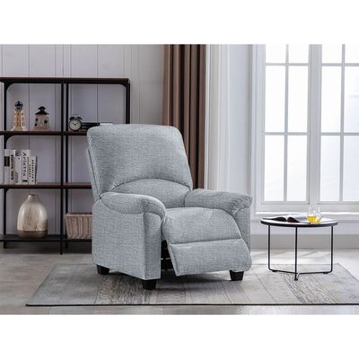 Charis 1-Seater Fabric Pushback Recliner - Grey