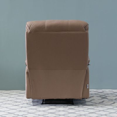 Cleon 1-Seater Fabric Manual Recliner - Brown - With 2-Year Warranty