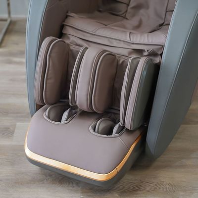 Kaito Leather Massage Chair - Grey / Brown