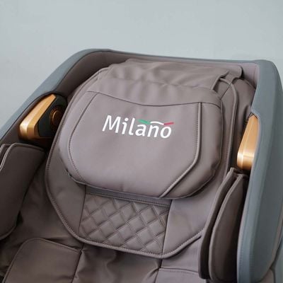 Kaito Leather Massage Chair - Grey / Brown