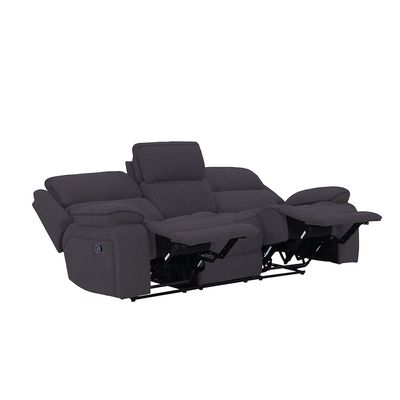 Illumi 3 Seater Motion Recliner - Smoke Grey