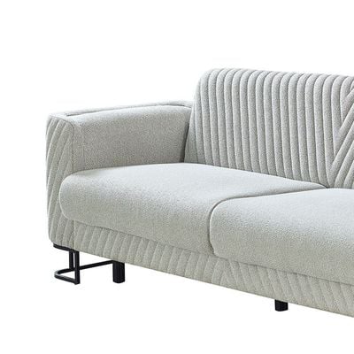 Elegance 3+1 Seater Fabric Sofa Set- Grey - With 2-Year Warranty