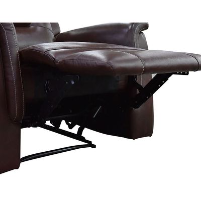 Houston 1 Seater Half Pure Leather Recliner-Chocolate