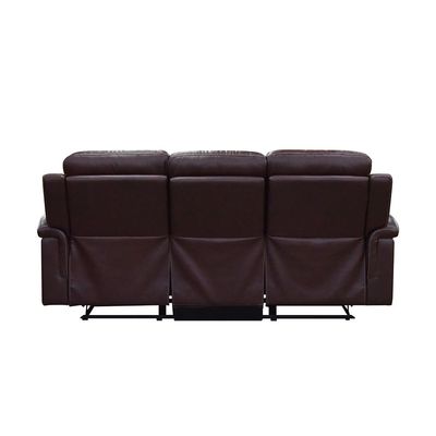 Houston 3+2+1 Seater Half Pure Leather Recliner Set-Chocolate