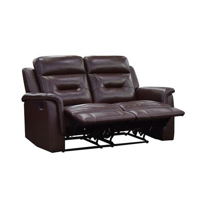 Houston 3+2+1 Seater Half Pure Leather Recliner Set-Chocolate